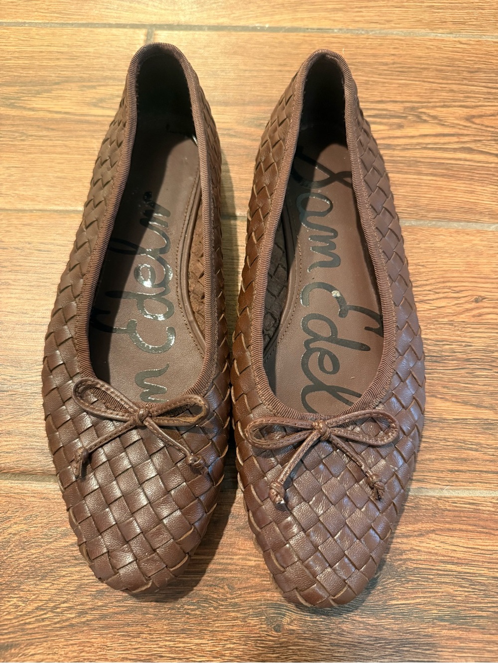 ✨Sam Edelman Ruthie Woven Leather Ballet Flats with Bow